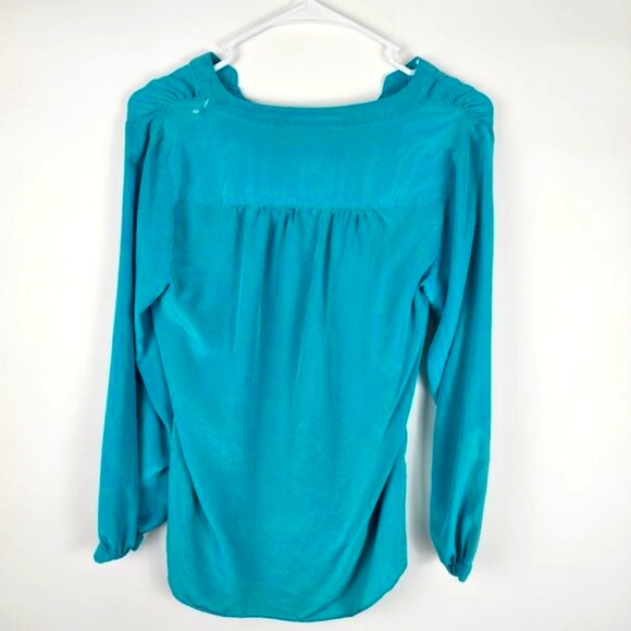LILLY PULITZER WOMENS XS SILK ELSA LONG SLEEVE BLOUSE TOP SHIRT BUTTON DOWN NECK - Picture 6 of 9